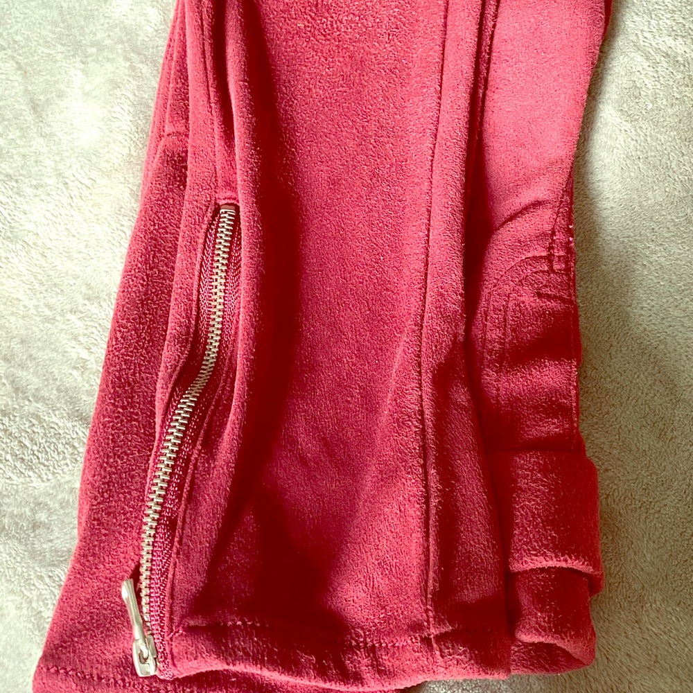 Red spandex and polyester pants